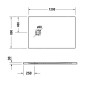 Duravit Sustano - Receveur de douche 1200x800 mm, DuraSolid, gris foncé mat 720276650000000