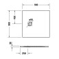 Duravit Sustano - Receveur de douche 900x900 mm, DuraSolid, blanc mat 720271740000000