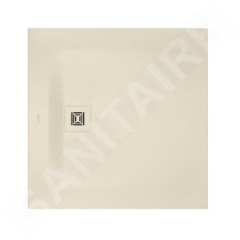 Duravit Sustano - Receveur de douche 900x900 mm, DuraSolid, crème matte 720271620000000