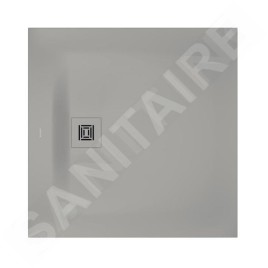 Duravit Sustano - Receveur de douche 900x900 mm, DuraSolid, gris mat 720271630000000
