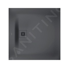 Duravit Sustano - Receveur de douche 900x900 mm, DuraSolid, gris foncé mat 720271650000000