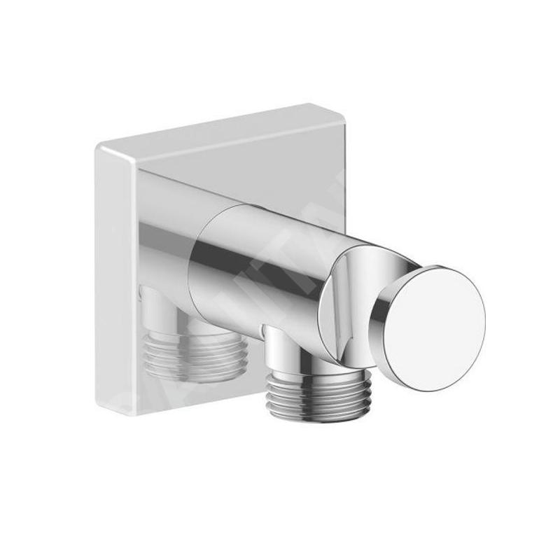 Duravit Accessoires - Coude de raccordement avec support, chrome UV0630010010