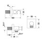 Duravit Accessoires - Coude de raccordement avec support, chrome UV0630010010