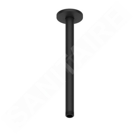Duravit Accessoires - Bras de douche, de plafond, 300 mm, noir mat UV0670026046