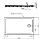 Ideal Standard Connect 2 - Receveur de douche, 1200x700 mm, sortie à droite, blanc R037101
