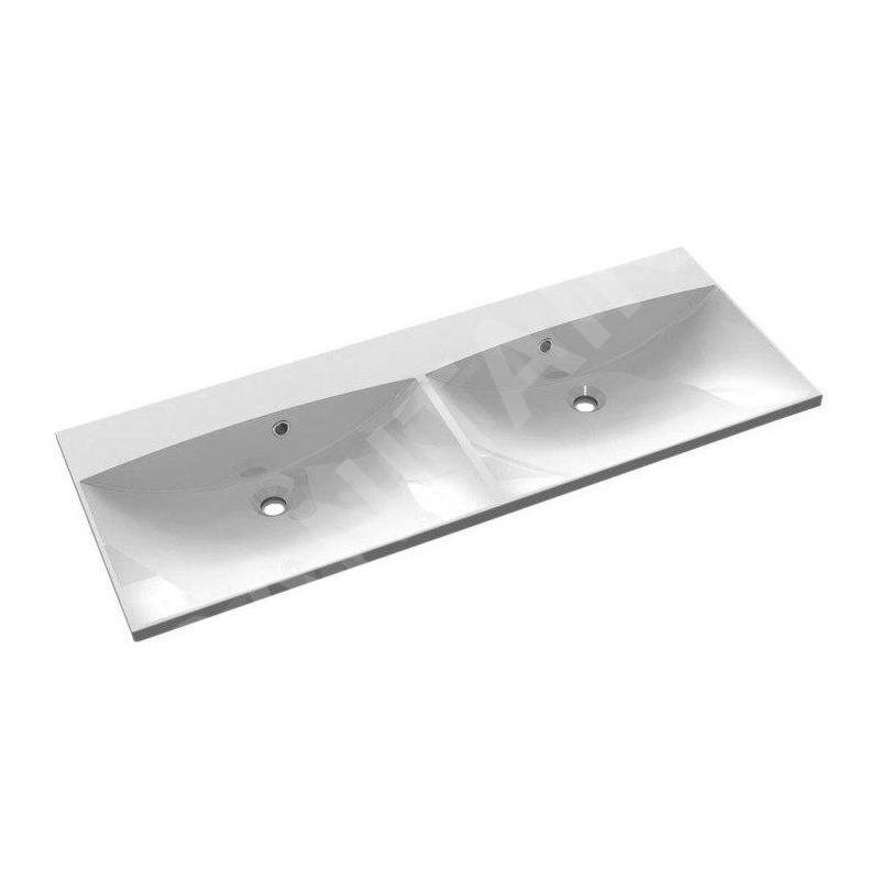 Sapho Maria - Double-lavabo 1200x460 mm, avec trop-plein, sans trou pour robinet, blanc MA120-0 Sapho Maria - Double-lavabo 1200x460 mm, avec trop-plein, sans trou pour robinet, blanc MA120-0