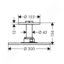 Axor Programme de douche - Douche de tête 300 mm avec connexion, 2 jets, chrome 35304000