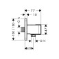 Axor Programme de douche - Coude de raccordement de douche avec support, chrome noir brossé 11626340