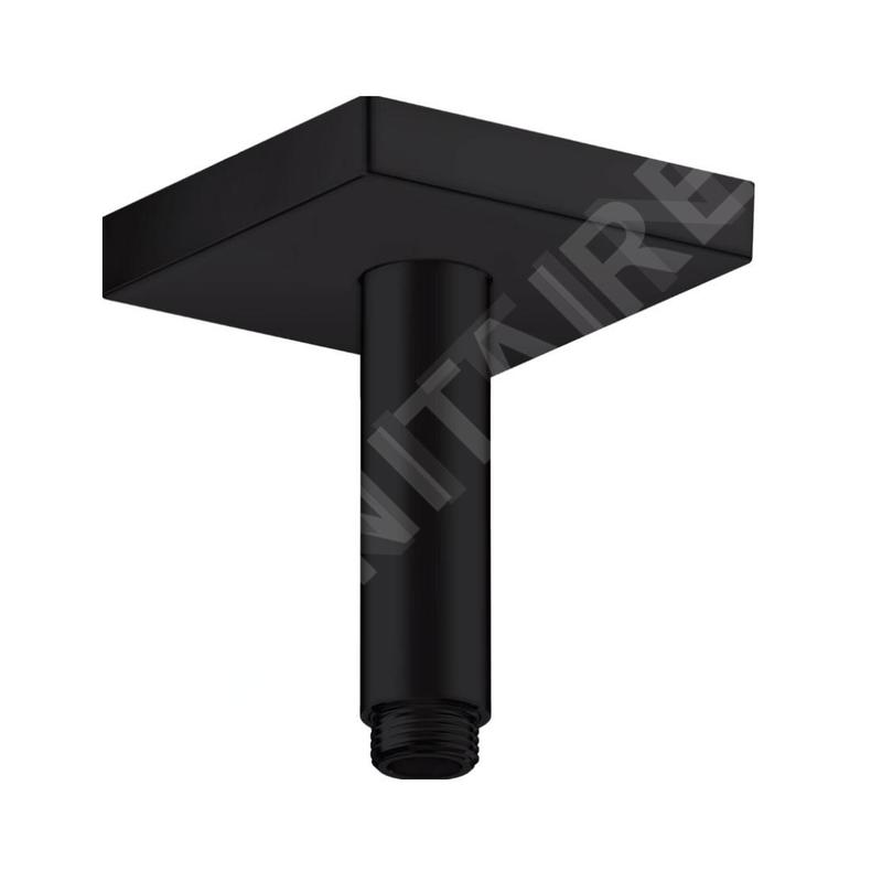 Axor Programme de douche - Bras de douche de plafond, 100 mm, noir mat 26437670