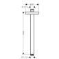 Axor Programme de douche - Bras de douche de plafond, 300 mm, chrome noir brossé 26433340