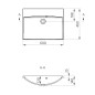 Sapho Maria - Lavabo 600x460 mm, avec trop plein, sans trou pour mitigeur, blanc MA060-0 Sapho Maria - Lavabo 600x460 mm, avec trop plein, sans trou pour mitigeur, blanc MA060-0