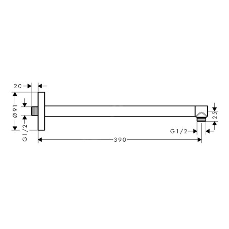 Axor Programme de douche - Bras de douche, 390 mm, chrome 26431000