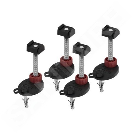 Tece Accessoires - Supports de montage pour caniveau de douche 139-187 mm, 4 pcs 660004