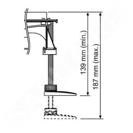 Tece Accessoires - Supports de montage pour caniveau de douche 139-187 mm, 4 pcs 660004
