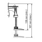 Tece Accessoires - Supports de montage pour caniveau de douche 139-187 mm, 4 pcs 660004