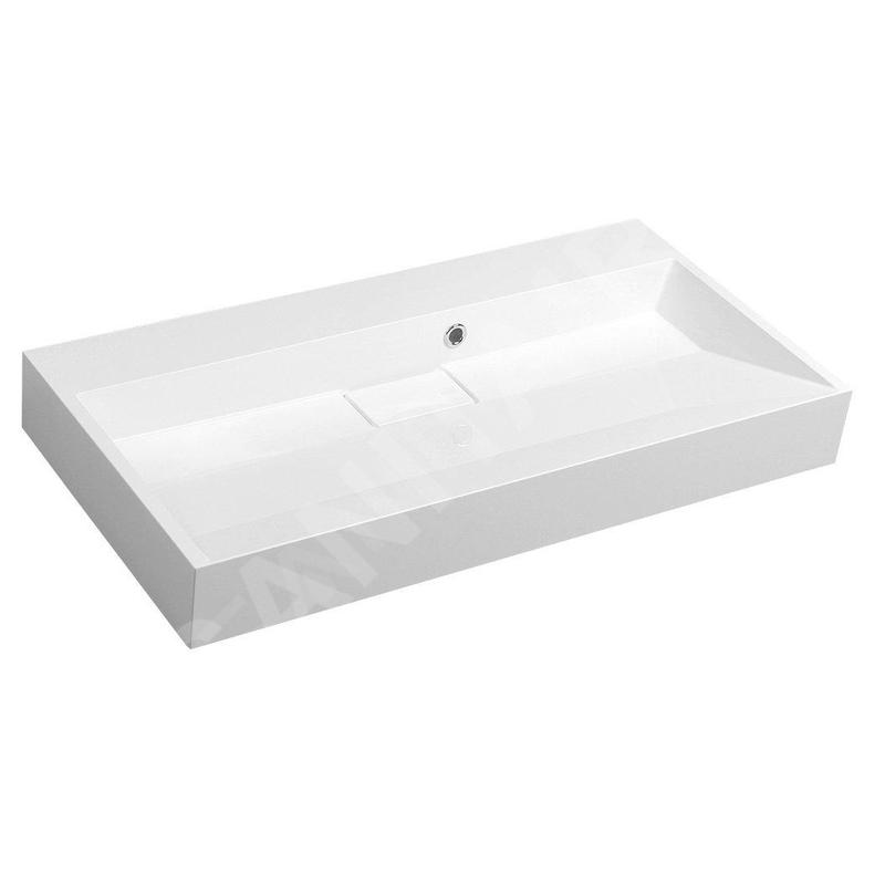Sapho Amur - Lavabo 900x460 mm, sans trou pour robinet, blanc 55032-0