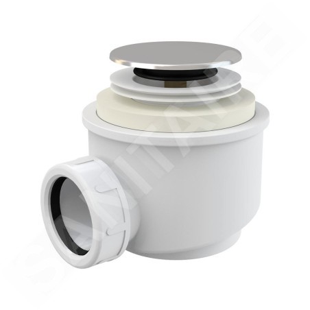 Alcadrain Siphons de baignoire - Kit de drainage pour plateaux, Click-Clack, chrome A466-50