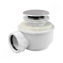 Alcadrain Siphons de baignoire - Kit de drainage pour plateaux, Click-Clack, chrome A476