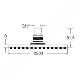 Steinberg 100 - Douche de tête, diamètre 200mm, nickel brossé 100 1687 BN
