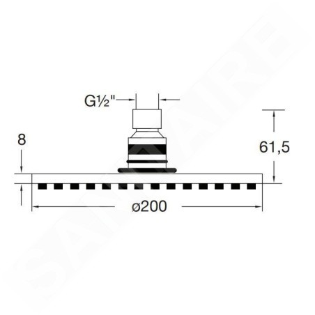 Steinberg 100 - Douche de tête, diamètre 200mm, nickel brossé 100 1687 BN