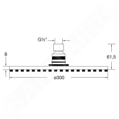 Steinberg 100 - Douche de tête, diamètre 300mm, nickel brossé 100 1688 BN