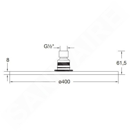 Steinberg 100 - Douche de tête, diamètre 400 mm, noir mat 100 1689 S