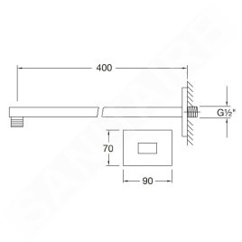 Steinberg 120 - Bras de douche, 400mm, rose gold 120 7910 RG