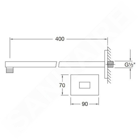 Steinberg 120 - Bras de douche, 400mm, rose gold 120 7910 RG