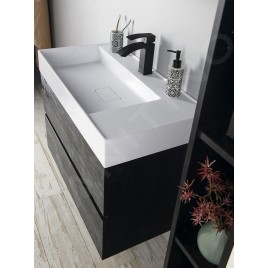 Sapho Godiva - Lavabo 830x440 mm, sans trop-plein, trou pour robinetterie, blanc GU083L