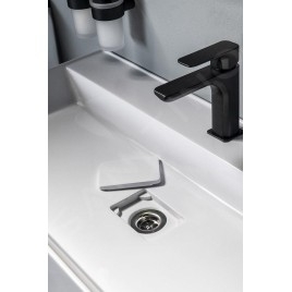 Sapho Godiva - Lavabo 830x440 mm, sans trop-plein, trou pour robinetterie, blanc GU083L