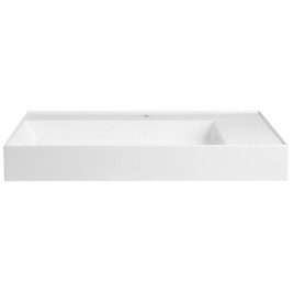Sapho Godiva - Lavabo 830x440 mm, sans trop-plein, trou pour robinetterie, blanc GU083L