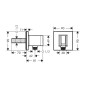 Axor Programme de douche - Coude de raccordement de douche avec support, chrome noir brossé 36734000