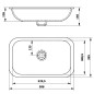 Sapho Lavabos - Lavabo Impala 590x360 mm, sans trou pour robinet, blanc mat IM540 Sapho Lavabos - Lavabo Impala 590x360 mm, sans trou pour robinet, blanc mat IM540