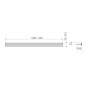 Alcadrain Douchegoten - Bande d'égalisation des sols 1200 mm, double face, hauteur 12 mm, tapis en acier inoxydable APZ905M/1200