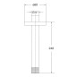 Steinberg 100 - Bras de douche de plafond, 240 mm, chrome 100 1581