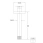 Steinberg 120 - Bras de douche de plafond, 360 mm, chrome 120 1591