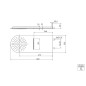 Steinberg 390 - Douche de tête 600x250 mm, 2 jet, inox 390 5652