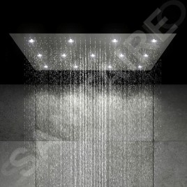 Steinberg 390 - Douche de tête, 1120x620 mm, 3 jets, éclairage LED, inox 390 6032