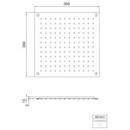 Steinberg 390 - Douche de tête, 350x350 mm, inox 390 6312