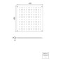Steinberg 390 - Douche de tête, 450x450 mm, inox brossé 390 6413