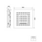 Steinberg 390 - Douche de tête 600x600 mm, 3 jets, inox 390 6610