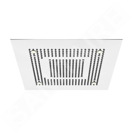 Steinberg 390 - Douche de tête, 600x600mm, 2 jets, éclairage LED, inox 390 6622
