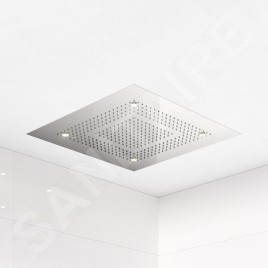 Steinberg 390 - Douche de tête, 600x600mm, 2 jets, éclairage LED, inox 390 6622