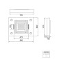 Steinberg 390 - Douche de tête, 600x800 mm, 3 jets, éclairage LED, inox 390 6832