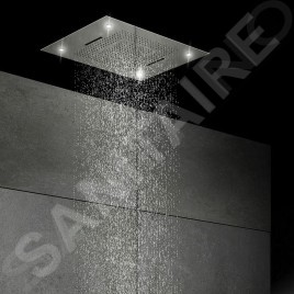 Steinberg 390 - Douche de tête, 600x800 mm, 3 jets, éclairage LED, inox 390 6832