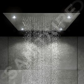 Steinberg 390 - Douche de tête, 600x800 mm, 3 jets, éclairage LED, inox 390 6832