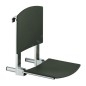 Keuco Plan Care - Siège de douche 31x36 cm, support de dos, noir/chrome 34981010037