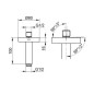 Keuco Accessoires de douche - Bras de douche de plafond, 100 mm, nickel brossé 51689050100