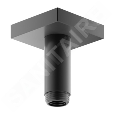 Keuco Accessoires de douche - Bras de douche de plafond, 100 mm, chrome noir brossé 53089130102