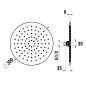 Laufen Accessoires de douche - Douche de tête, diamètre 30 cm, dorée mat brillant H3679810832321